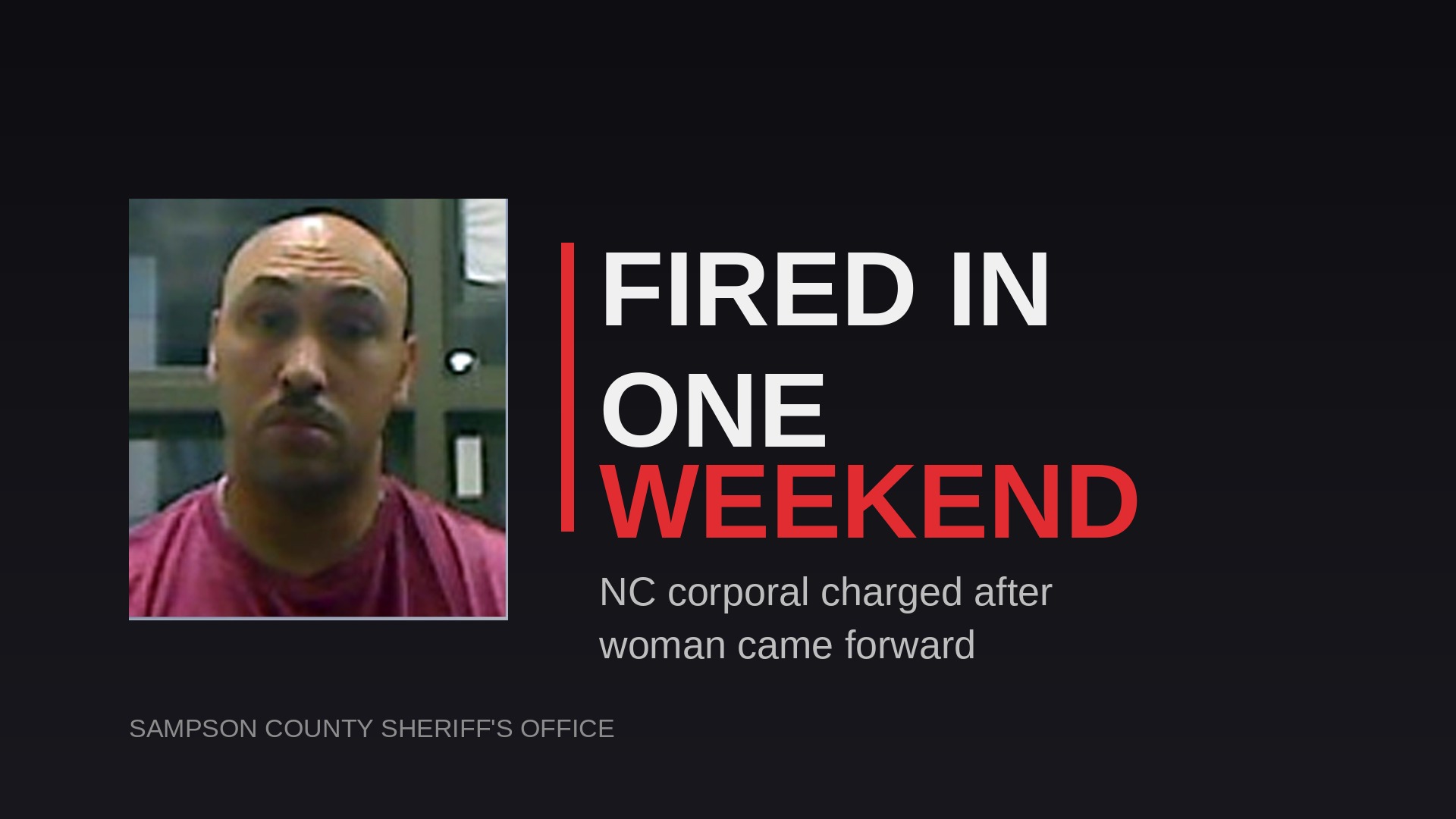 Sampson County Corporal Joseph Rusk-Madison Fired And Charged