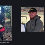 HeeHaw the miniature donkey, and Cedartown Police Officer Trenton Garner (file photos)