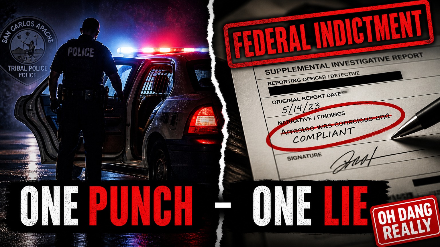 Federal Indictment: Ex-Arizona Tribal Officer Accused Of Punching Handcuffed Man, Faking Report