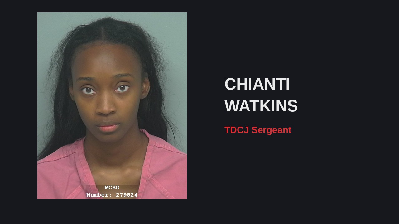 TDCJ Sgt. Chianti Watkins booking photo