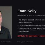 New Haven PD's own use-of-force instructor, charged with striking a handcuffed woman twice in the head — nine months after the incident, still on the payroll.