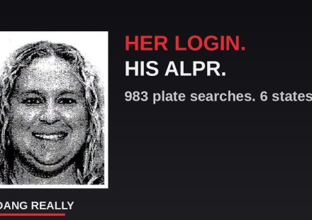Officer Amber Harpe shared her Flock login with her ICE-agent husband. His searches: 983 queries on 97 plates across six states - mostly vehicles registered to Hispanic owners.